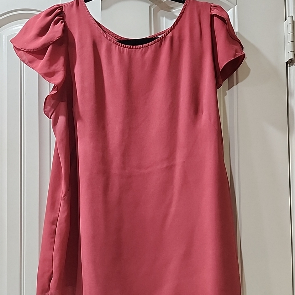 LOFT Rose Blouse with Puff Sleeves